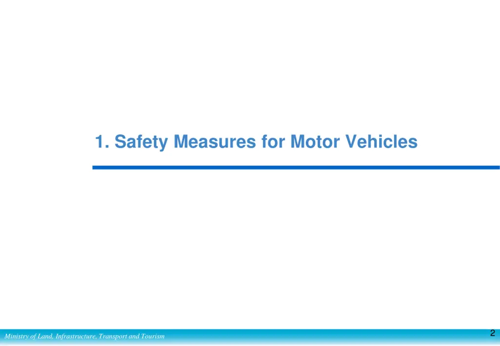 1 safety measures for motor vehicles