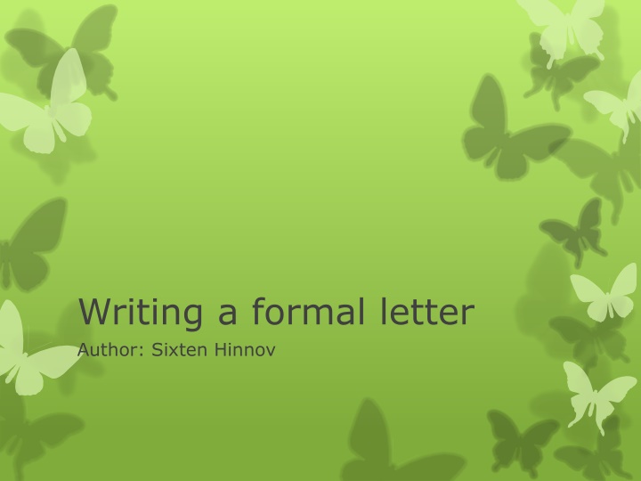 writing a formal letter author sixten hinnov