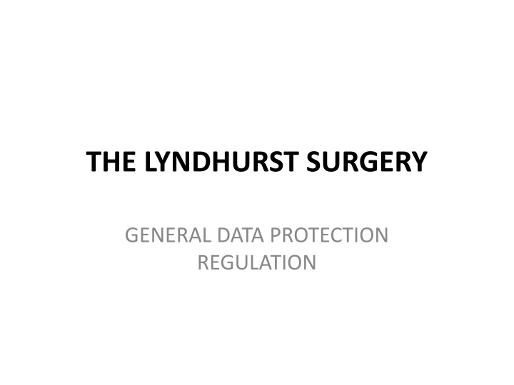 the lyndhurst surgery