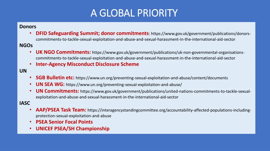 a global priority a global priority