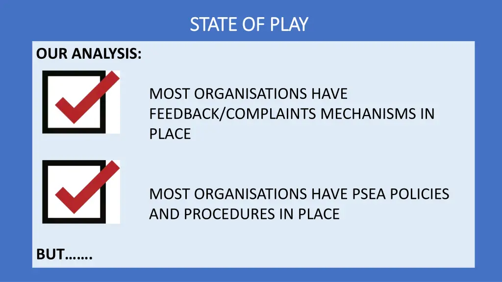 state of play state of play