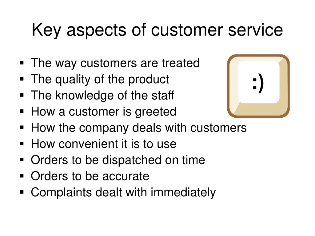 key aspects of customer service