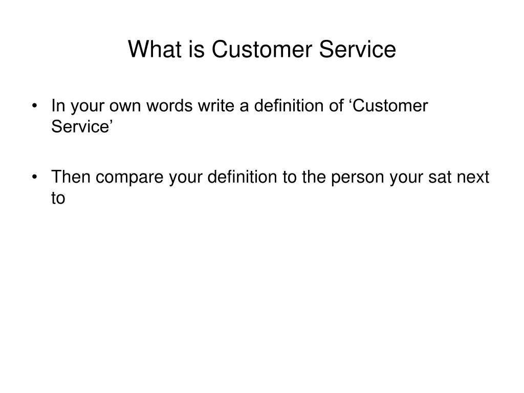 what is customer service