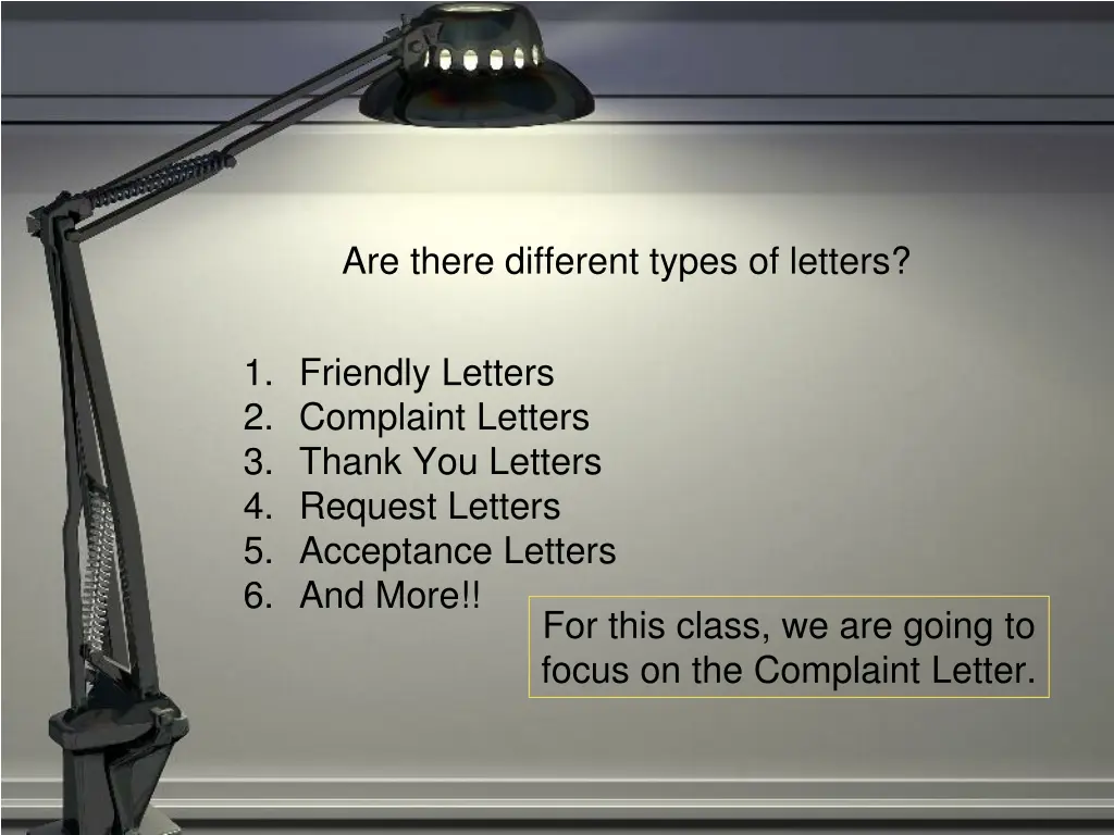 are there different types of letters