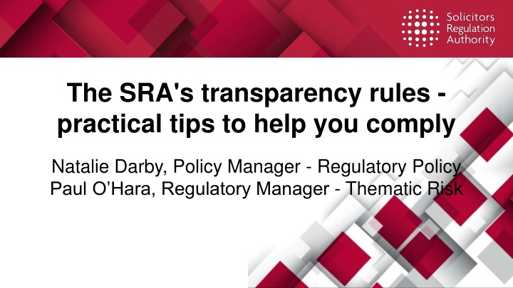 the sra s transparency rules practical tips