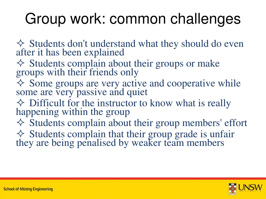 group work common challenges