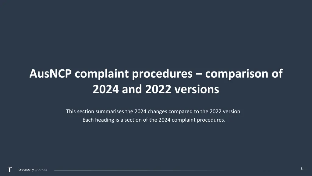 ausncp complaint procedures comparison of 2024