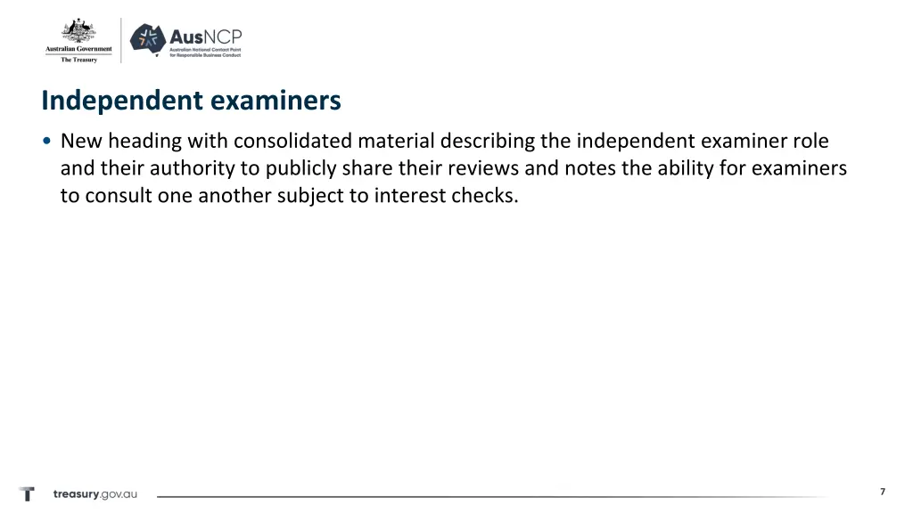 independent examiners