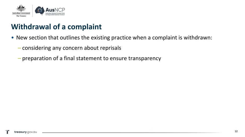 withdrawal of a complaint