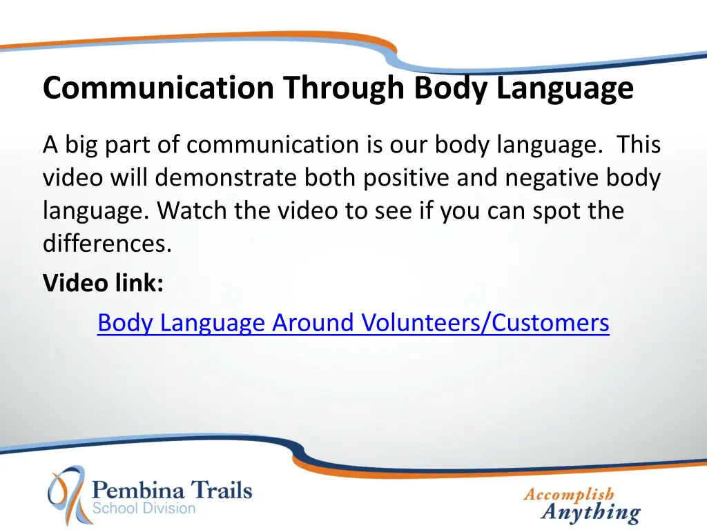 communication through body language