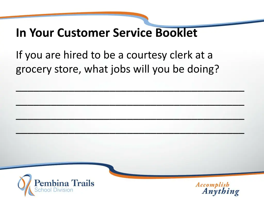 in your customer service booklet 4