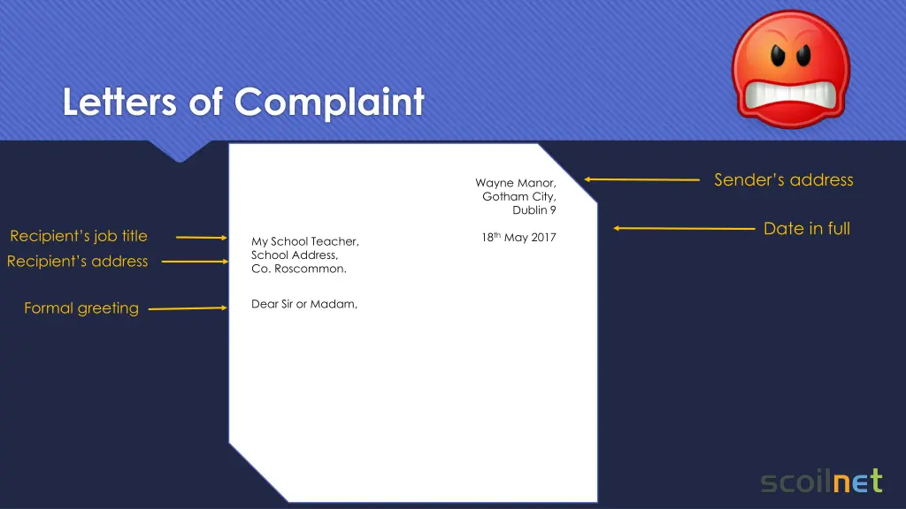 letters of complaint 2