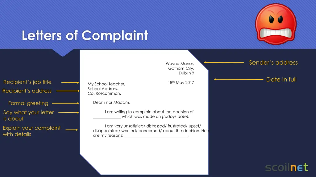 letters of complaint 3