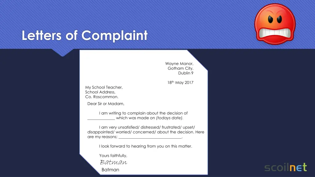 letters of complaint 5