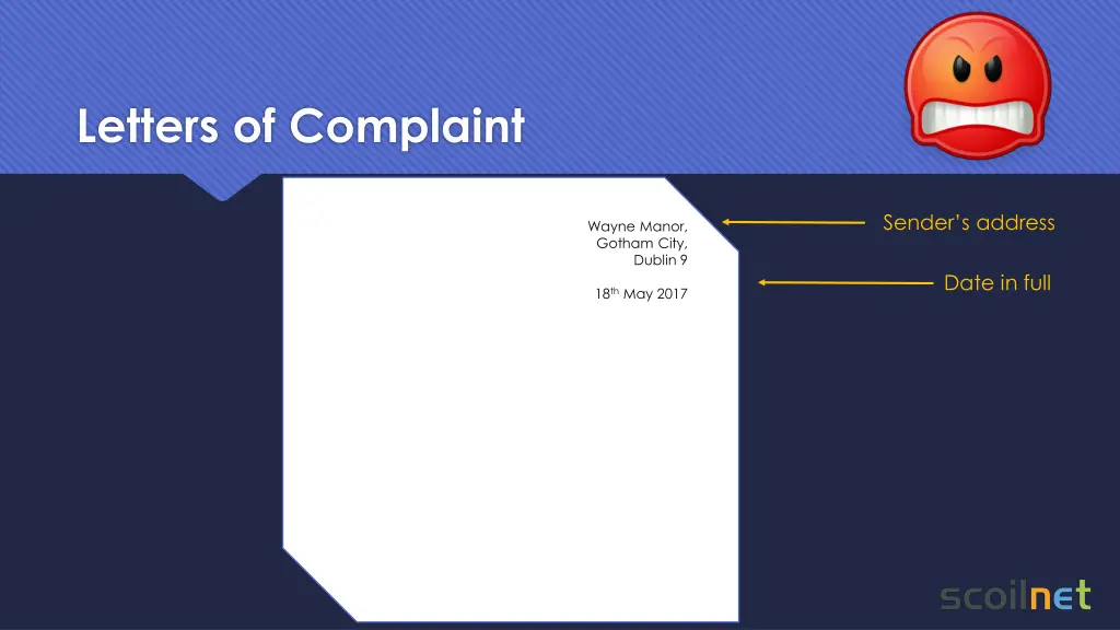 letters of complaint