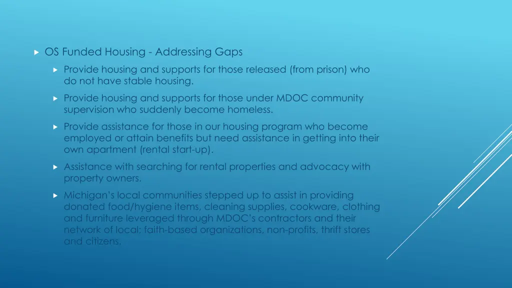 os funded housing addressing gaps