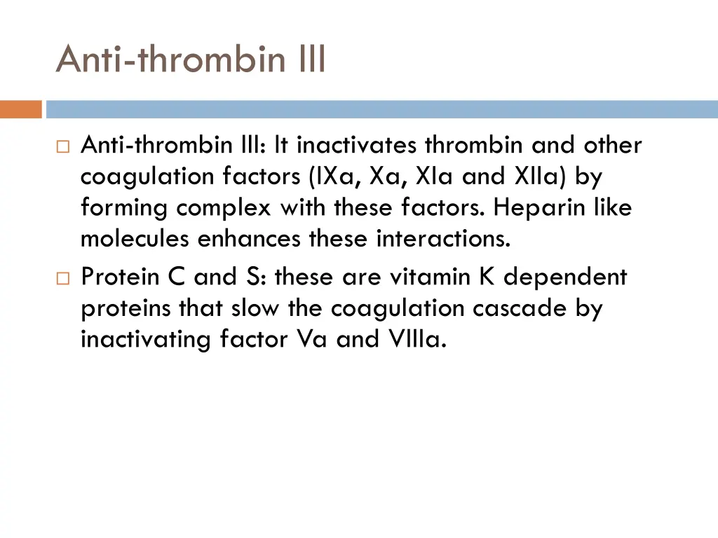 anti thrombin iii