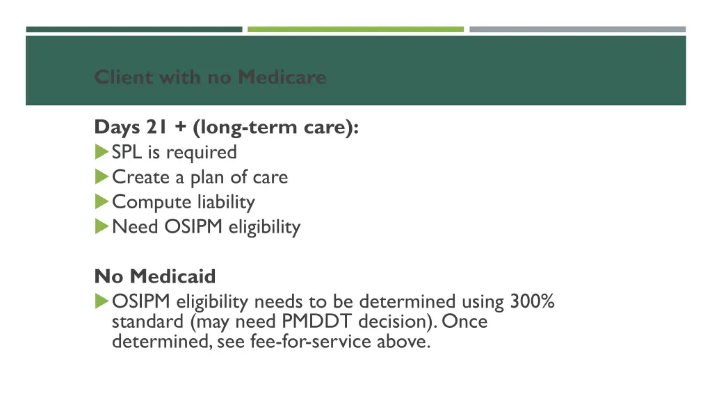 client with no medicare