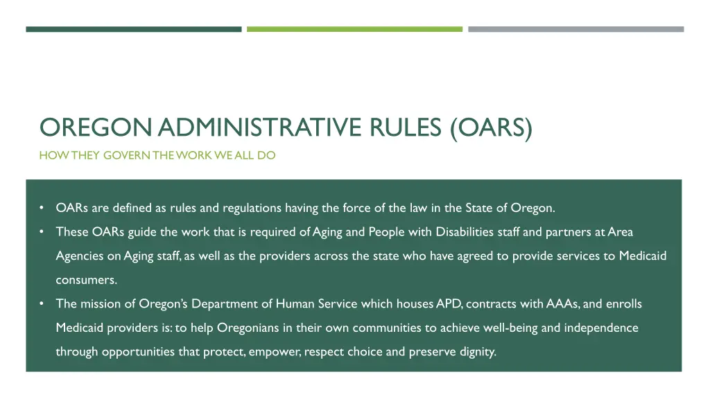 oregon administrative rules oars