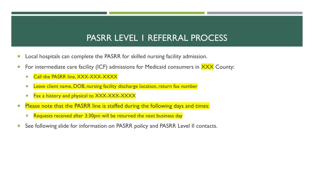 pasrr level 1 referral process