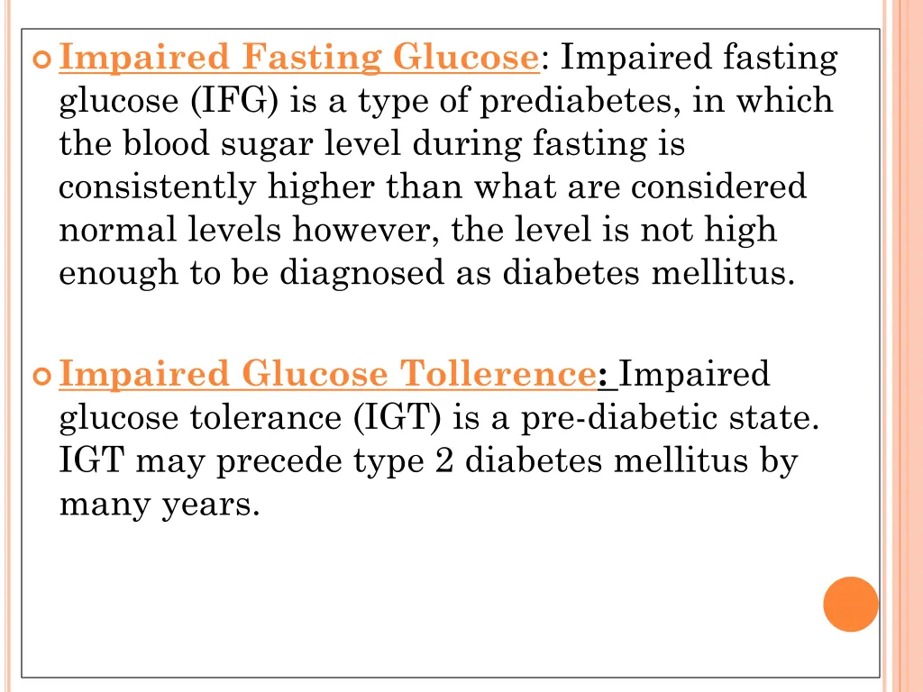 impaired fasting glucose impaired fasting glucose