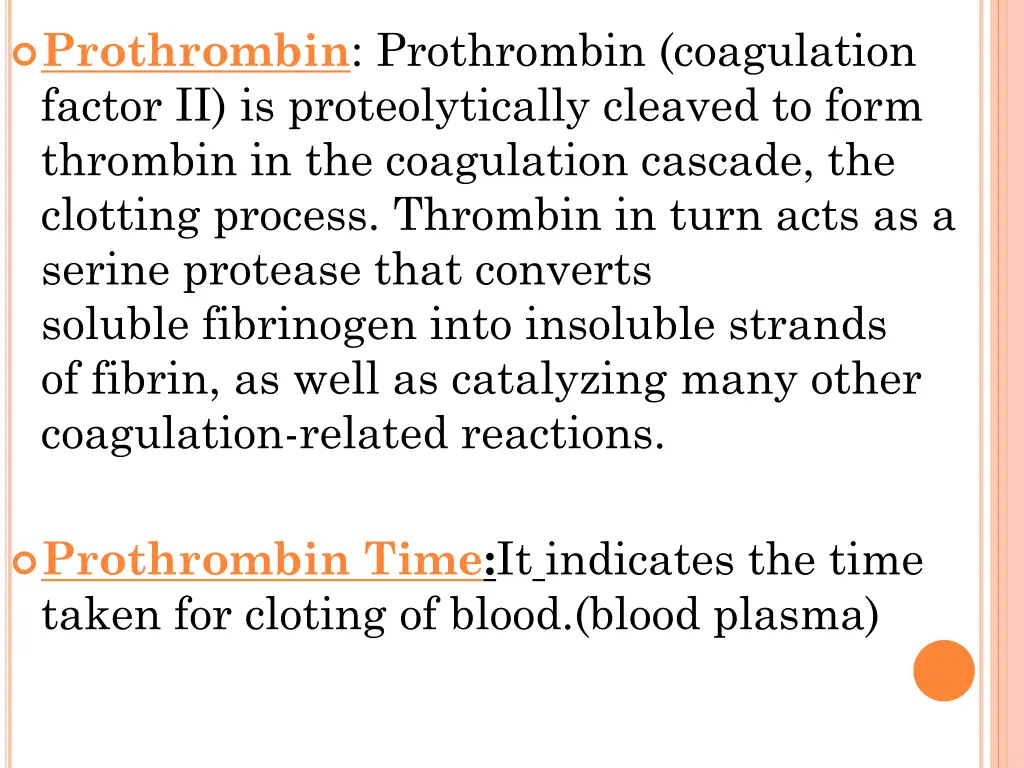 prothrombin prothrombin coagulation factor