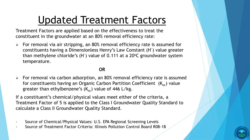 updated treatment factors treatment factors