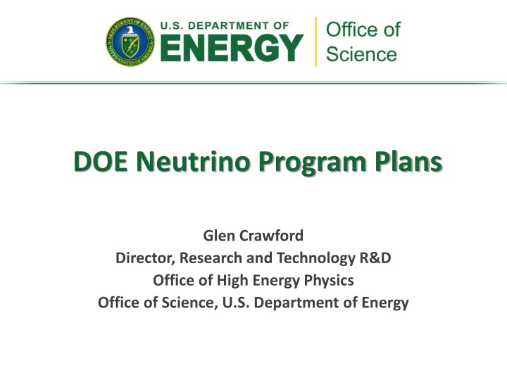 doe neutrino program plans