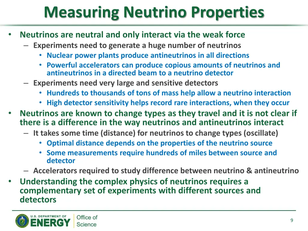 measuring neutrino properties