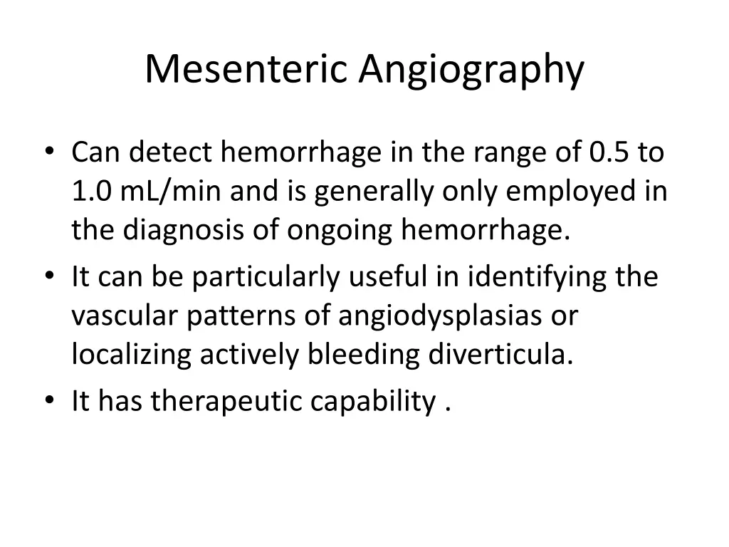 mesenteric angiography