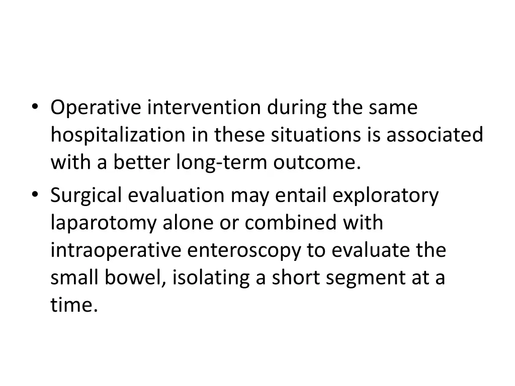 operative intervention during the same