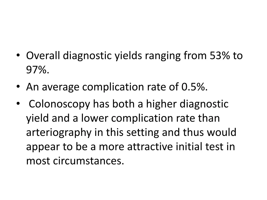 overall diagnostic yields ranging from