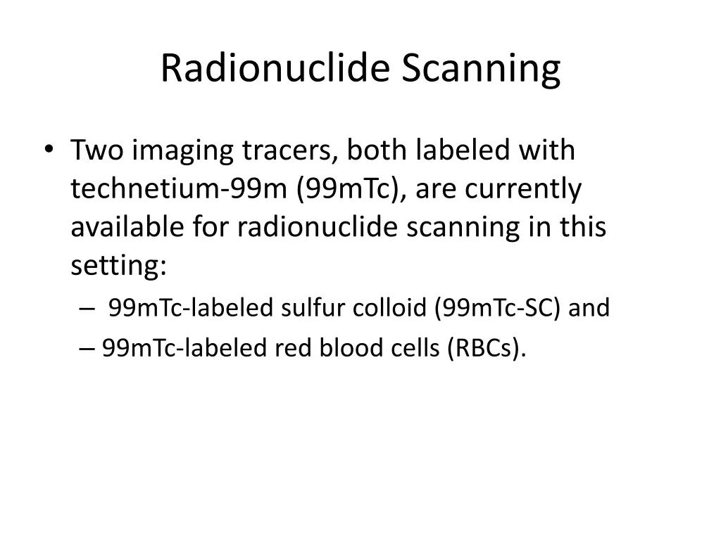 radionuclide scanning