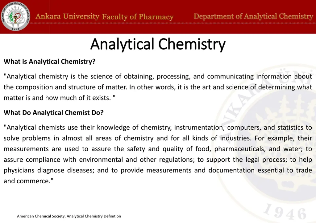 analytical analytical chemistry