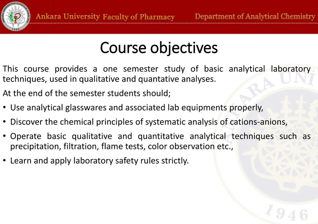 course course objectives objectives