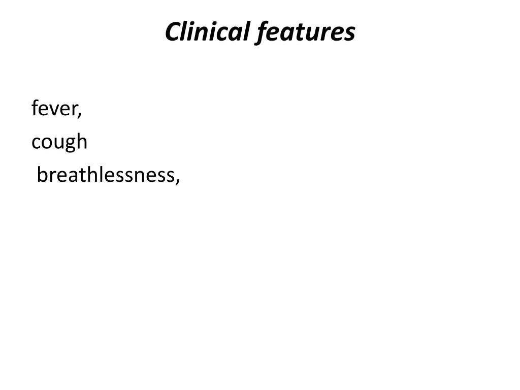 clinical features 1