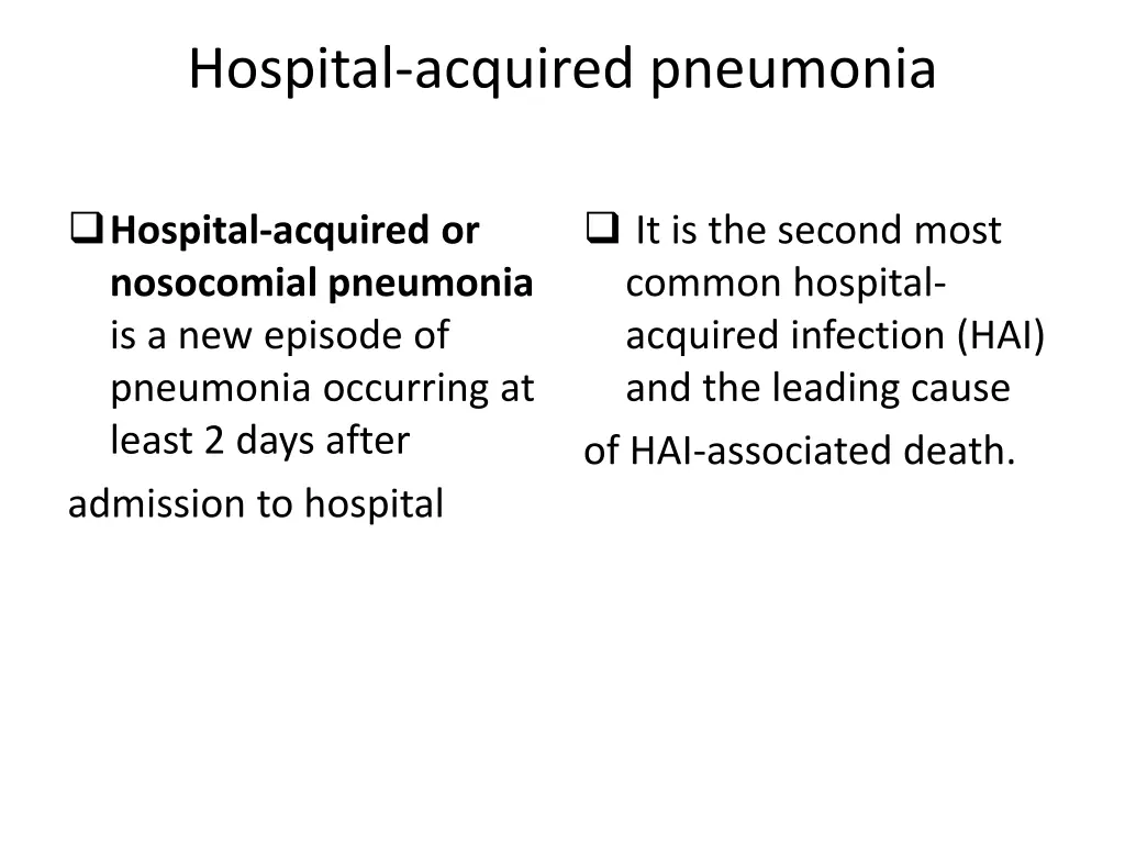 hospital acquired pneumonia 1