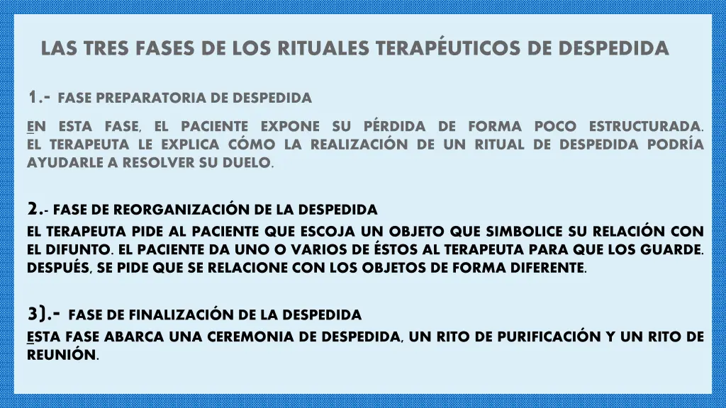 las tres fases de los rituales terap uticos