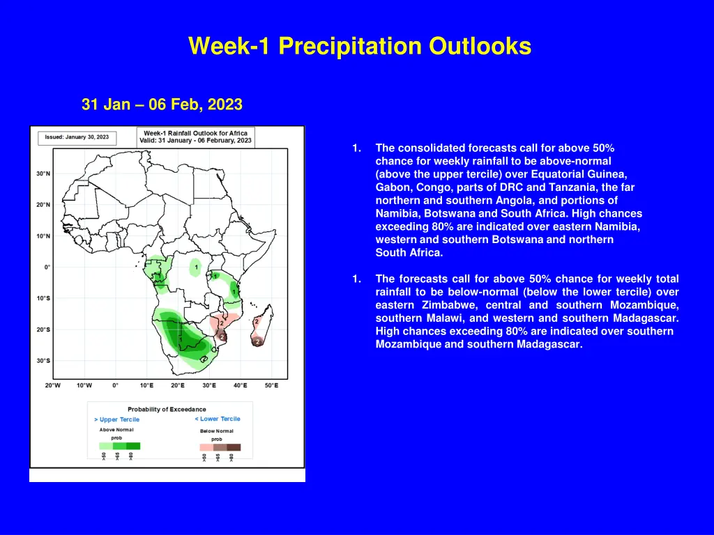 week 1 precipitation outlooks