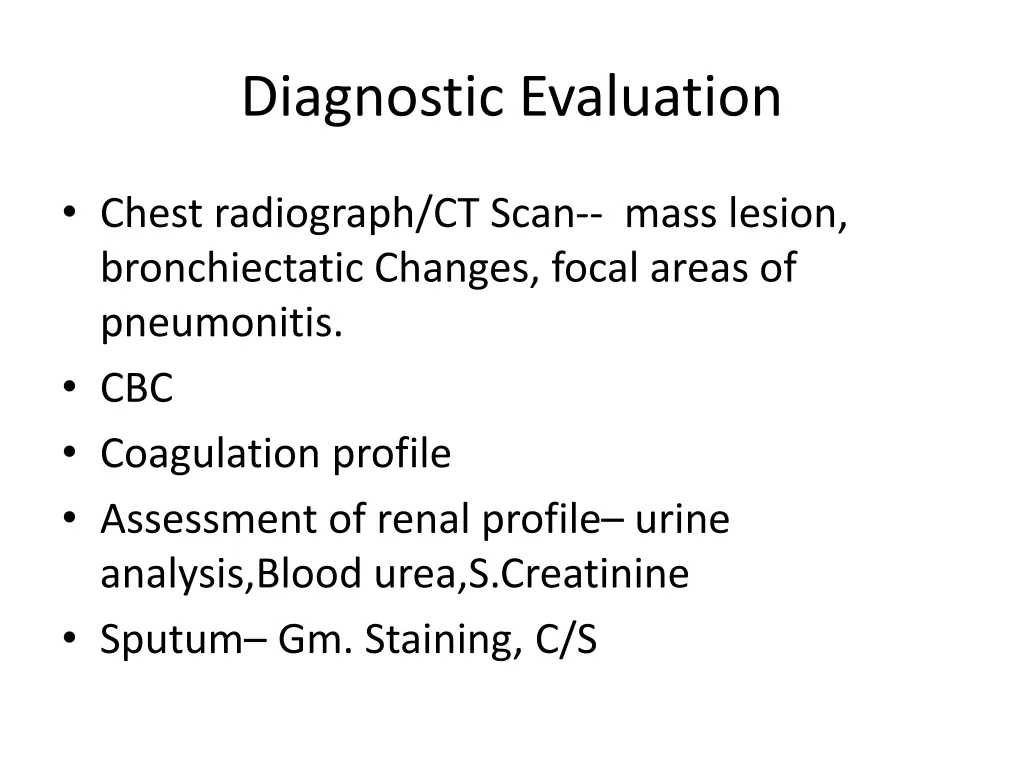 diagnostic evaluation