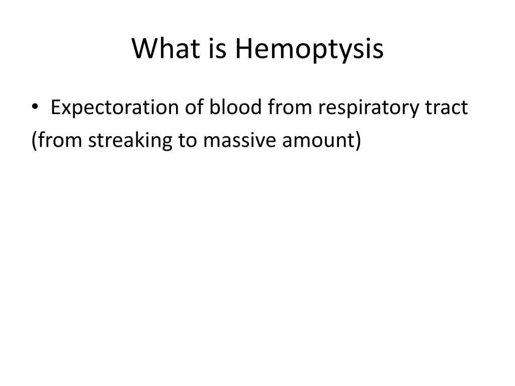 what is hemoptysis