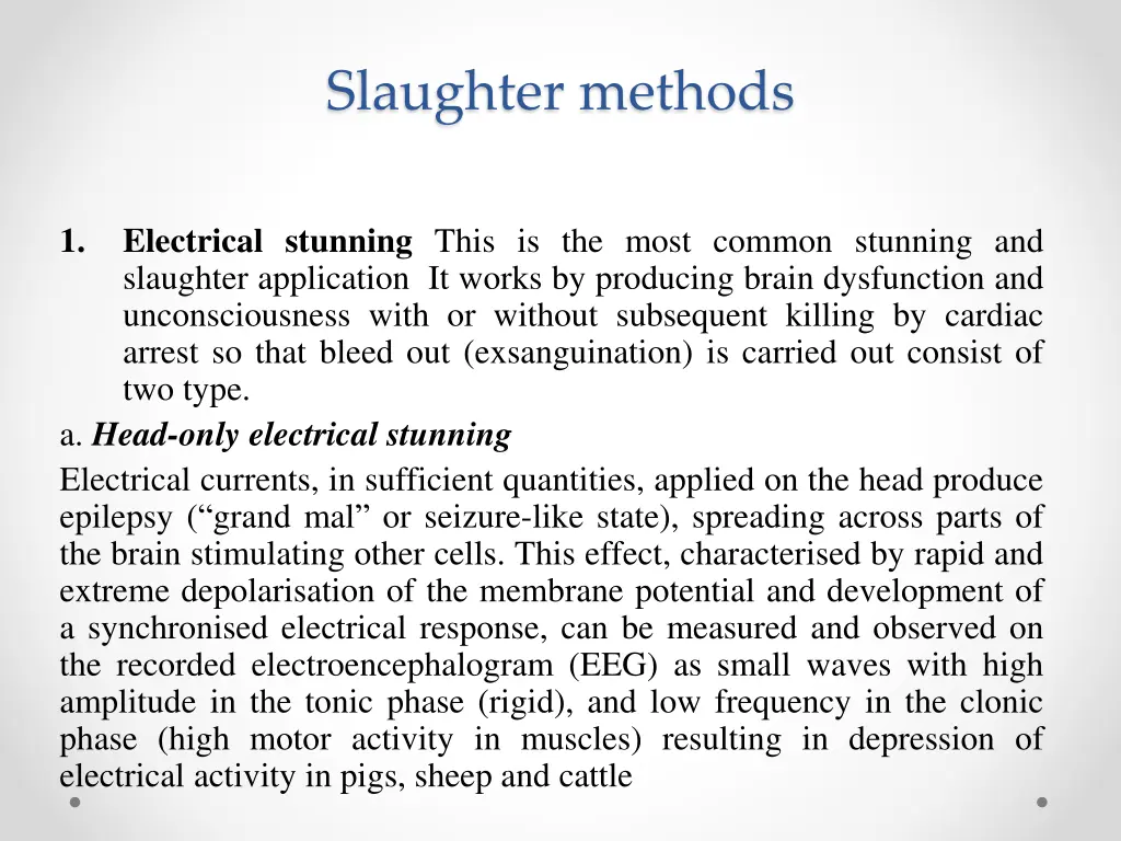 slaughter methods