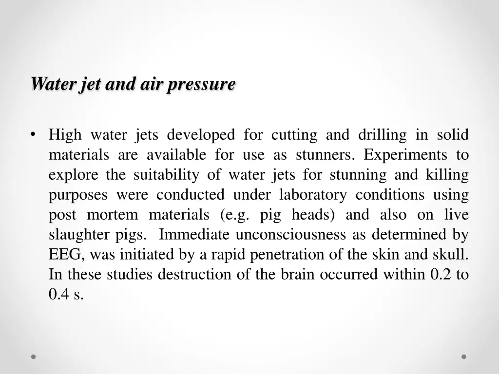 water jet and air pressure