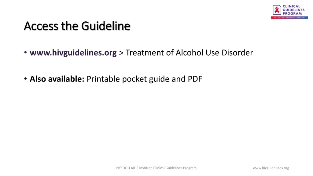 access the guideline access the guideline