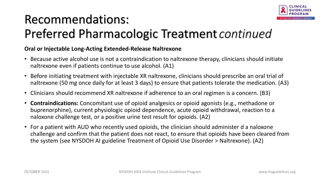 recommendations preferred pharmacologic treatment 1