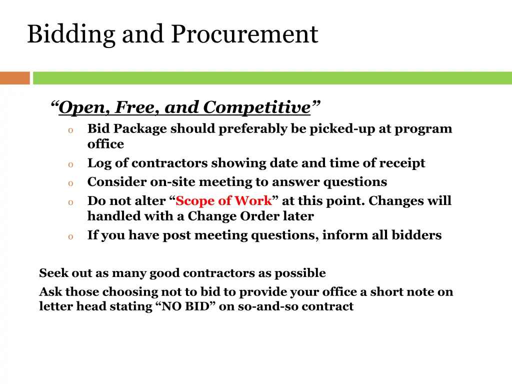 bidding and procurement 4