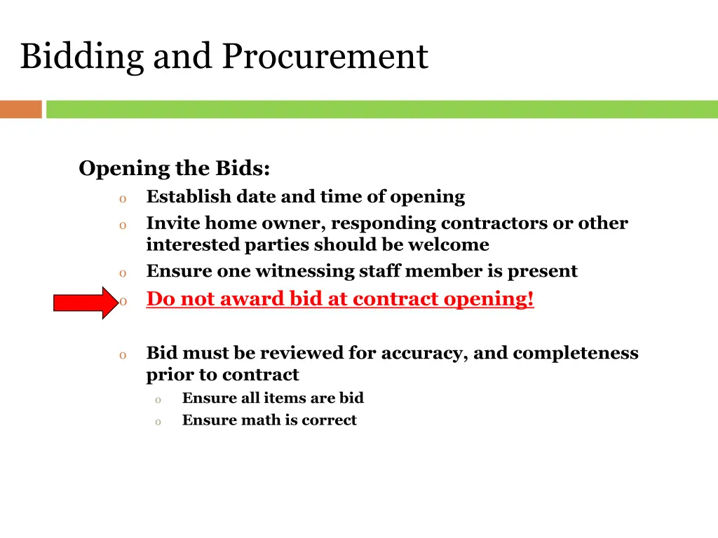 bidding and procurement 7