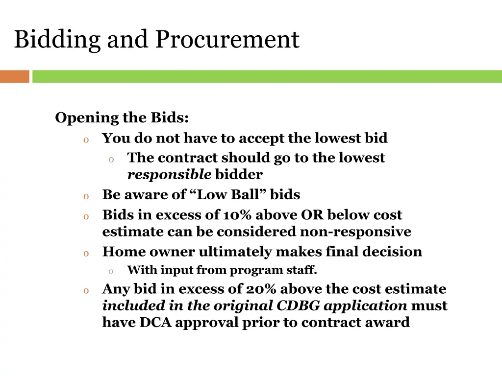 bidding and procurement 8