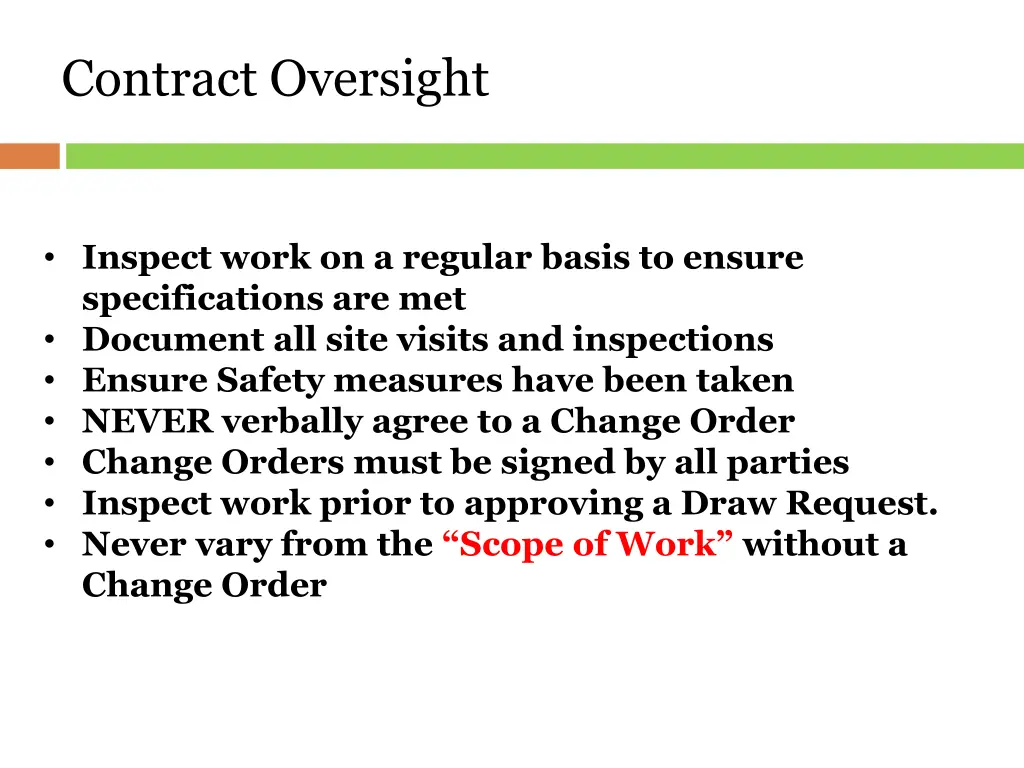 contract oversight