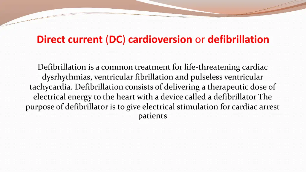 direct current dc cardioversion or defibrillation